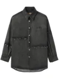 MM6 Maison Margiela numbers-embroidered shirt - Grey
