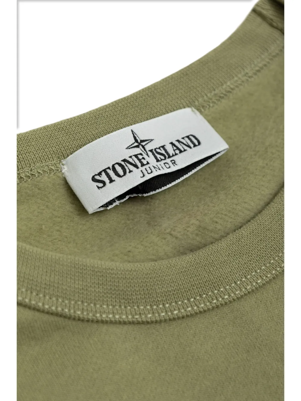 Stone Island Junior Sweater met logoprint Groen