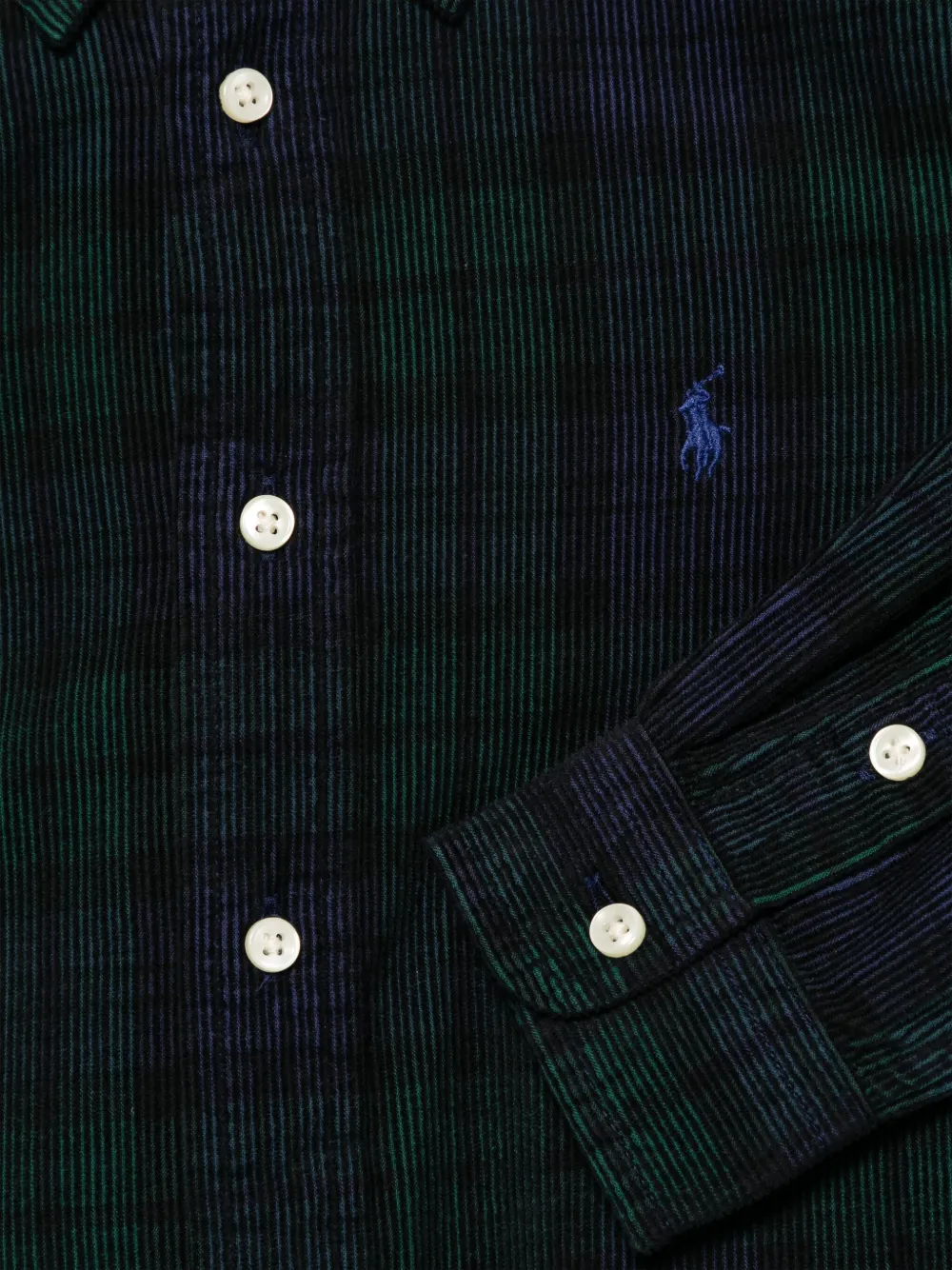 POLO RALPH LAUREN KIDS Ribfluwelen shirt Blauw
