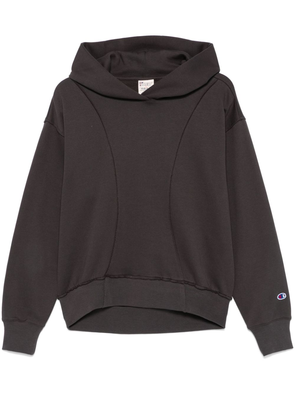 embroidered-logo hoodie