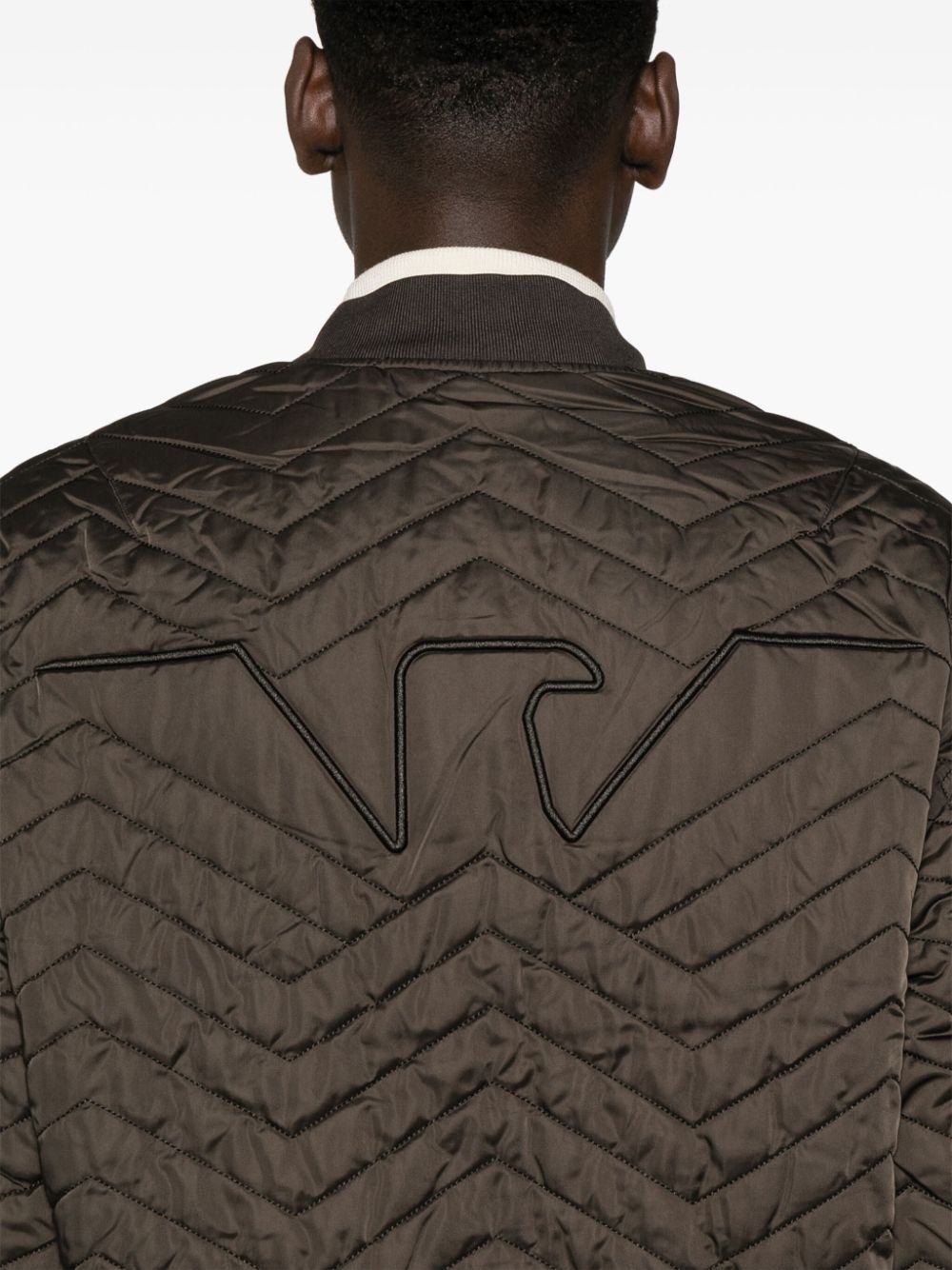 Emporio Armani chevron-quilted jacket Men