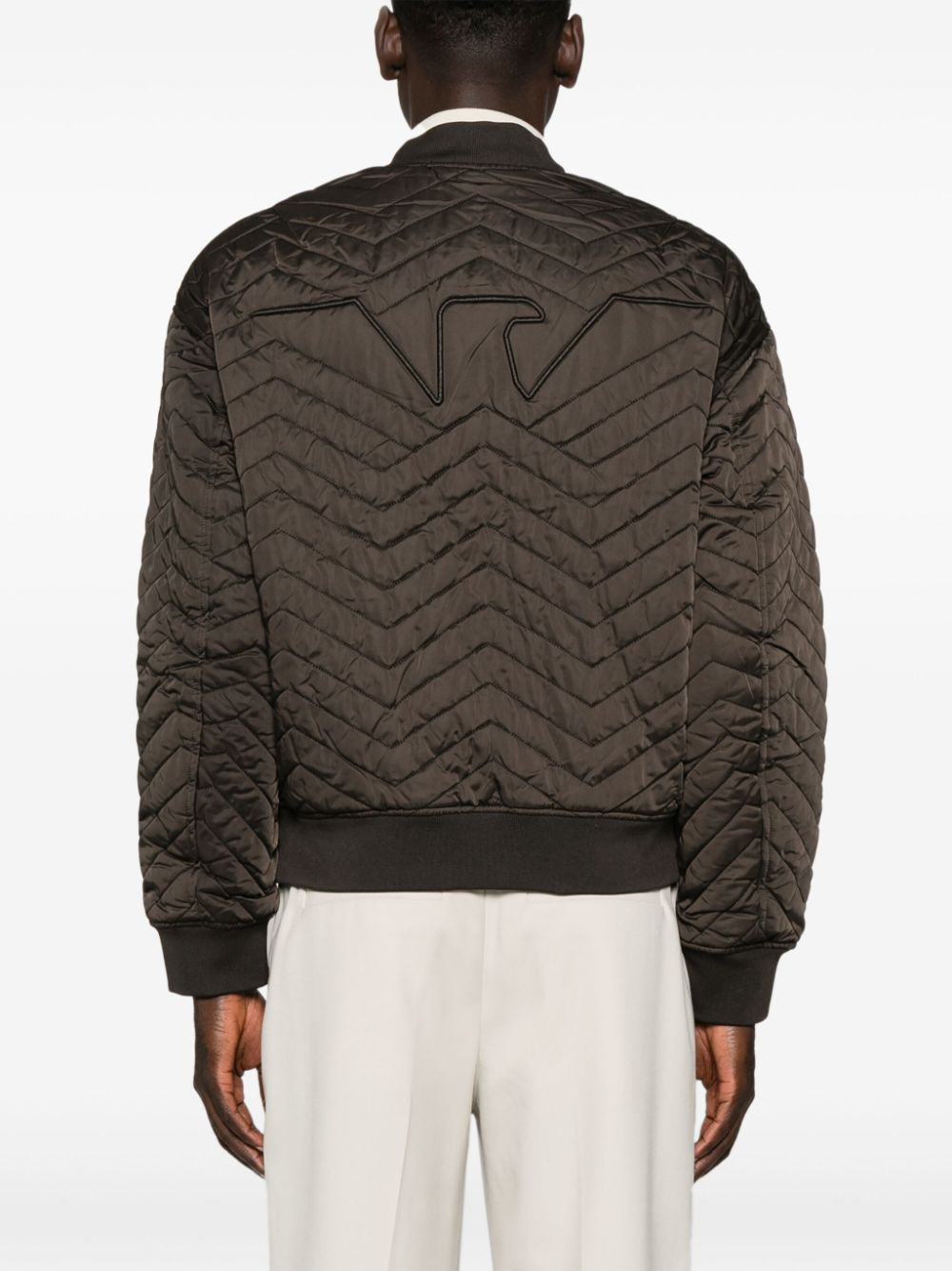 Emporio Armani chevron-quilted jacket Men