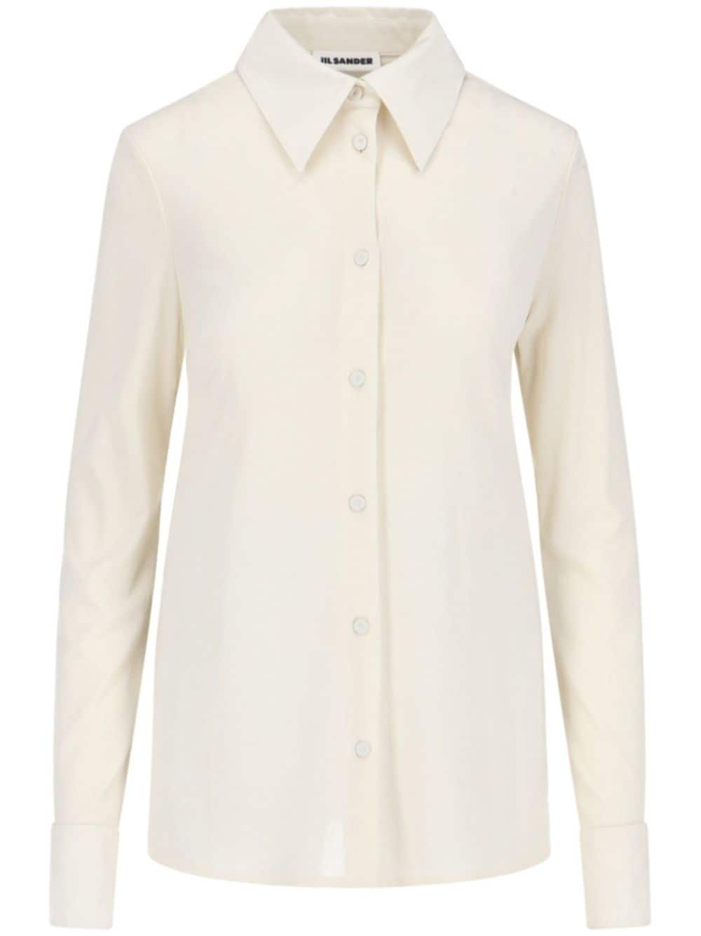 Shop Jil Sander Silk Shirt In Neutrals