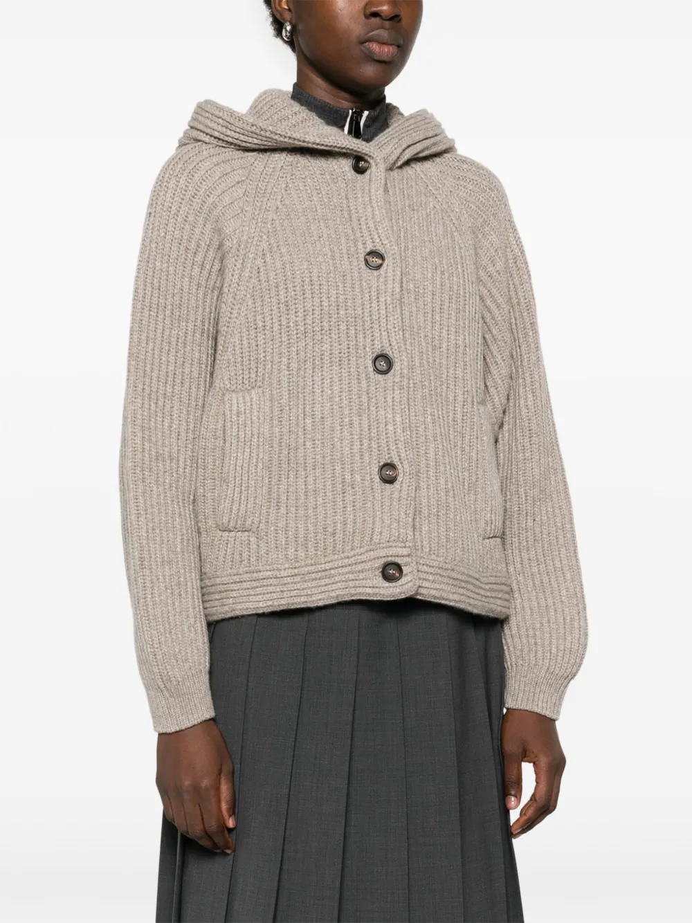 Brunello Cucinelli Geribbeld vest Grijs