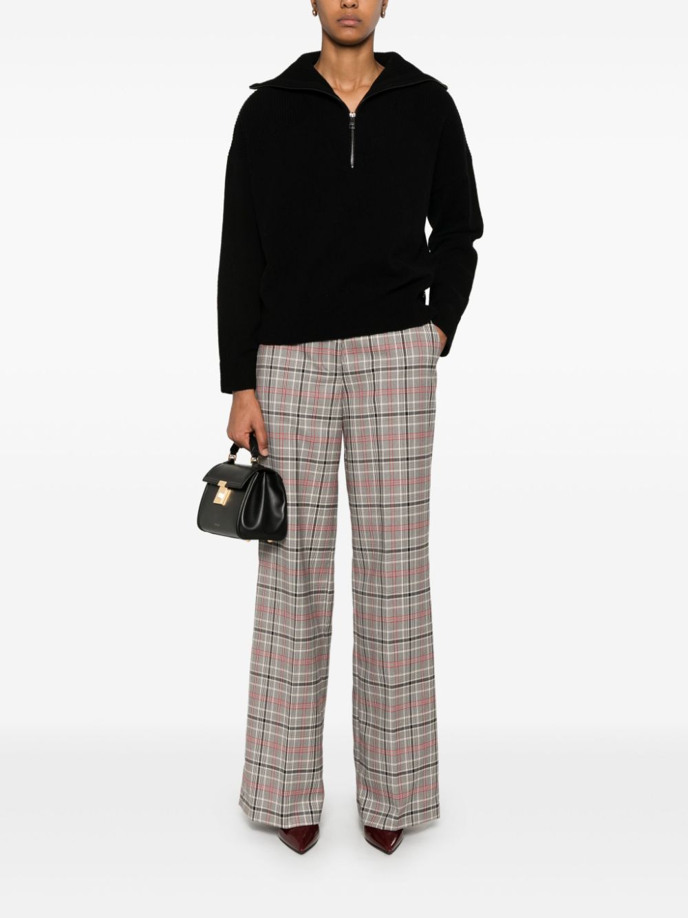 LIU JO tartan check trousers - Zwart