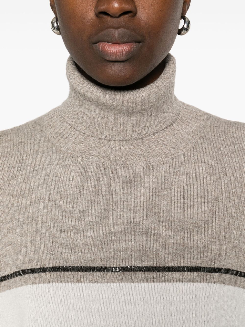 Where to find cheap Brunello Cucinelli stripe-detailing sweater Women