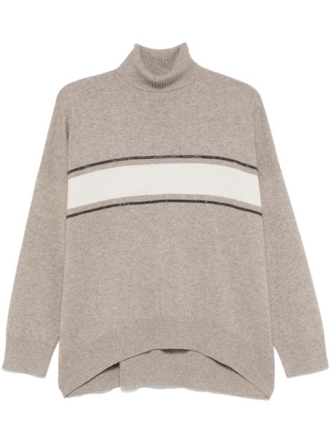 Brunello Cucinelli stripe-detailing sweater Women