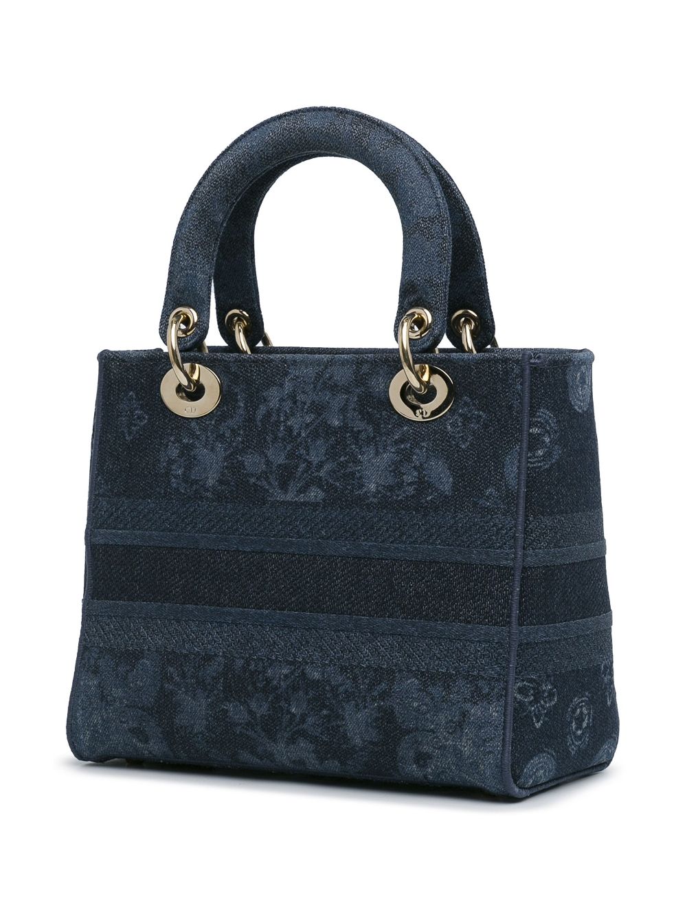 Christian Dior 2021 Medium Denim Toile de Jouy Lady D-Lite satchel Women