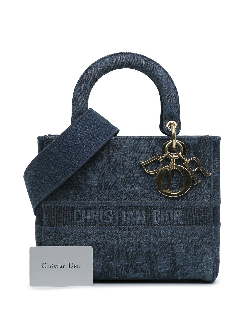 Christian Dior 2021 Medium Denim Toile de Jouy Lady D-Lite satchel Women