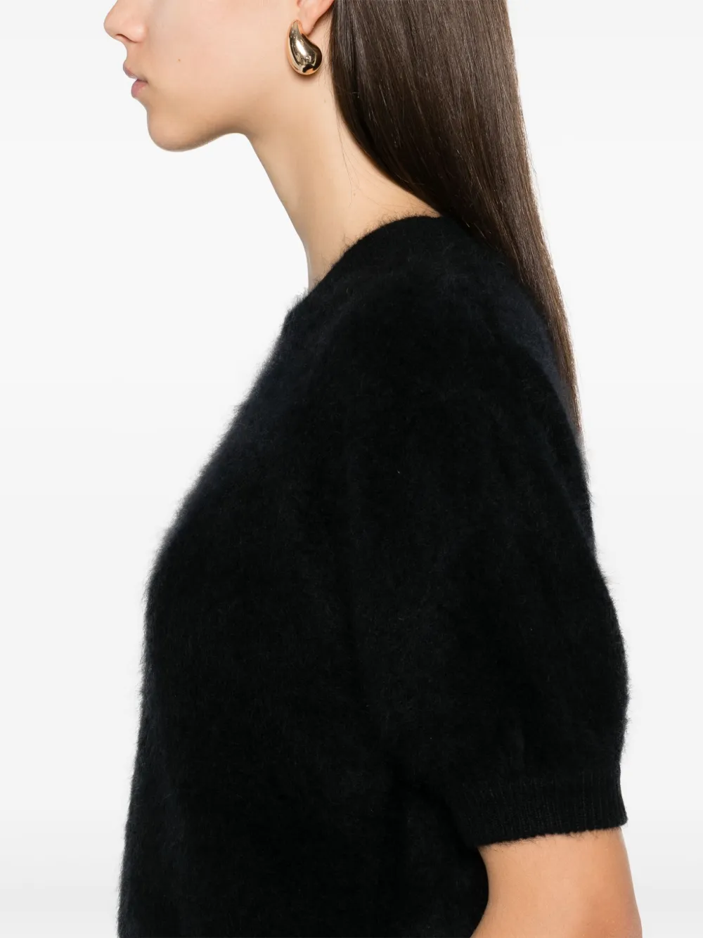 Lisa Yang Juniper Knitted Top In Black