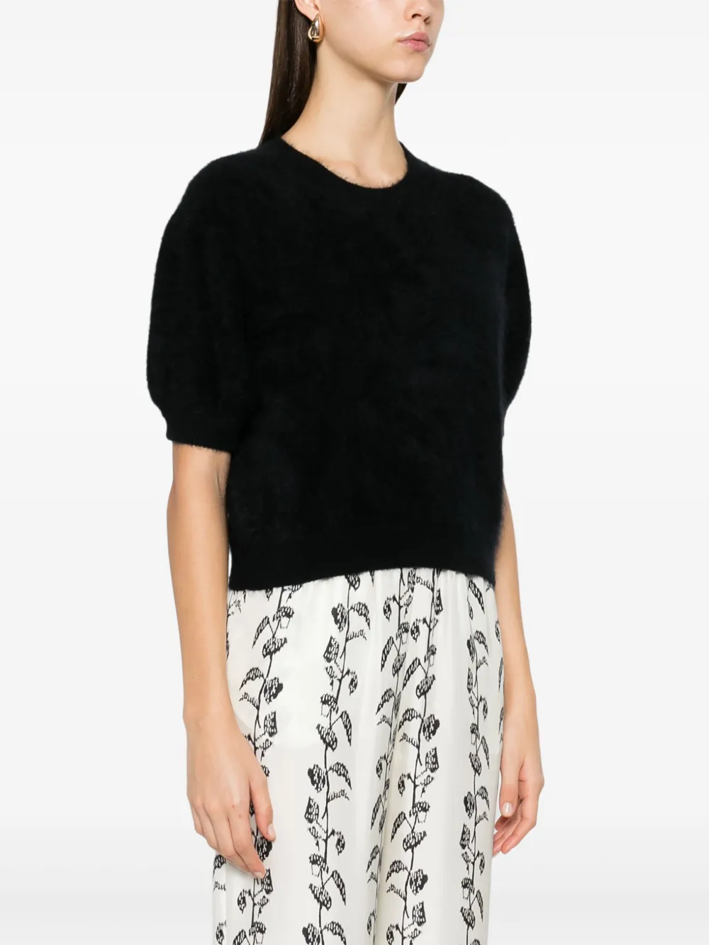 Lisa Yang Juniper Knitted Top In Black