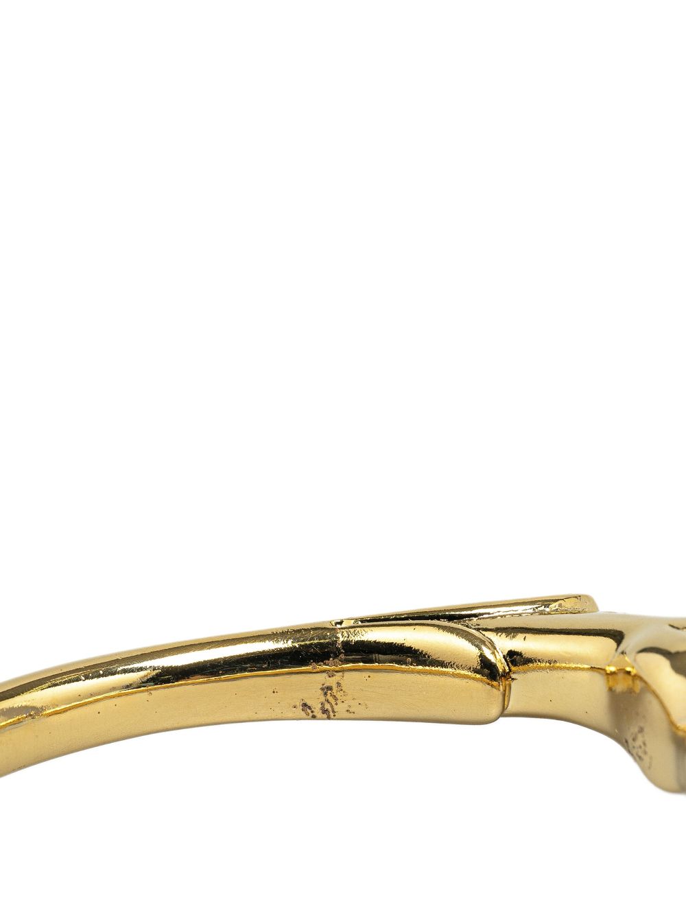 Hermes 20th Century Gold Plated Tete de Cheval Horse Bangle costume bracelet Women