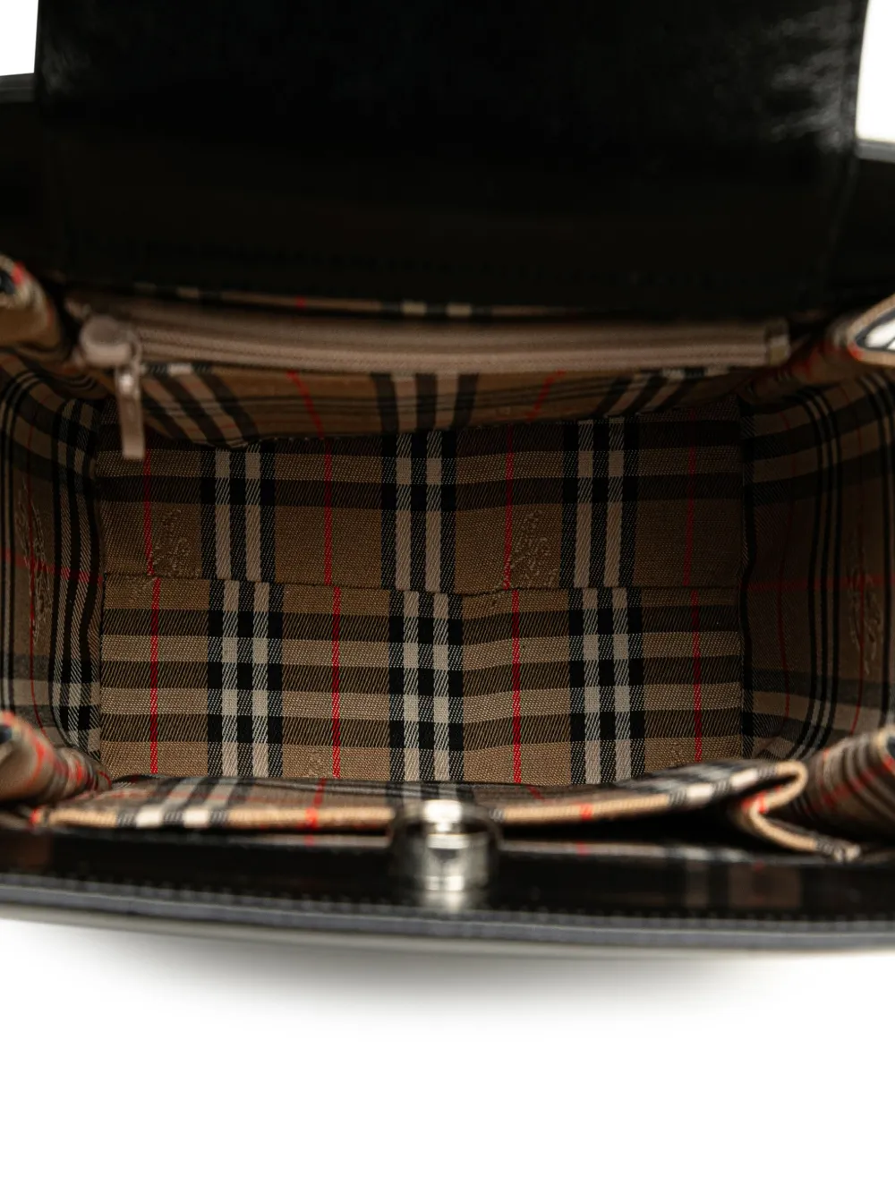 Burberry PreOwned 20th Century Nova Check Canvas Trimmed Leather