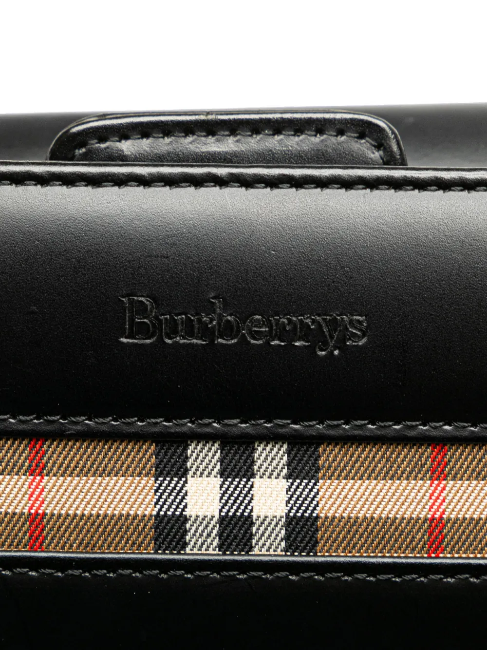 Burberry PreOwned 20th Century Nova Check Canvas Trimmed Leather