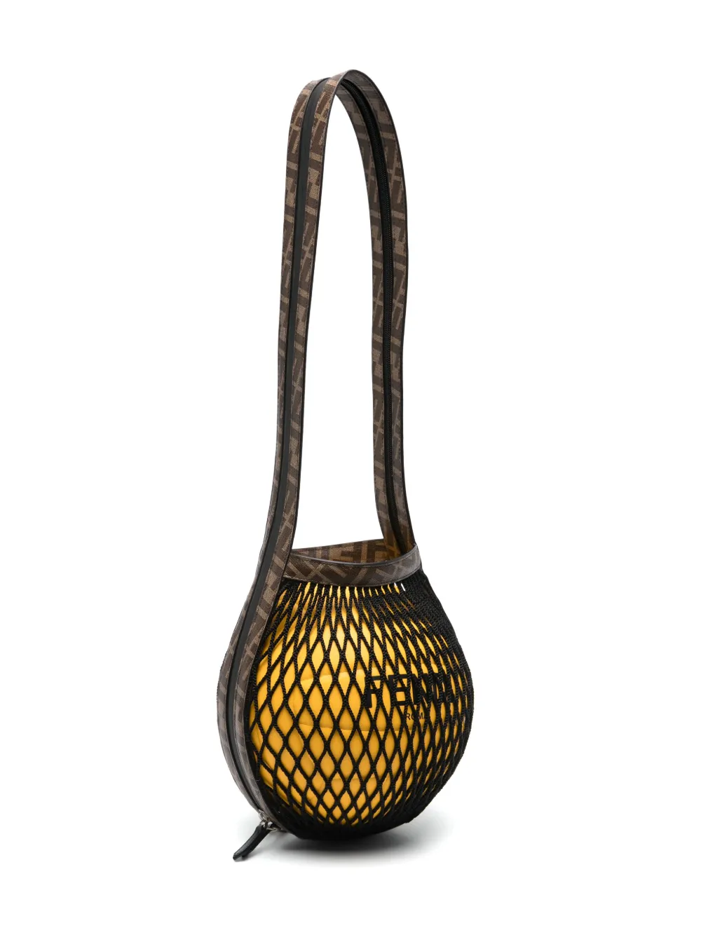 Fendi Kids Bal en tas met logo-print Geel