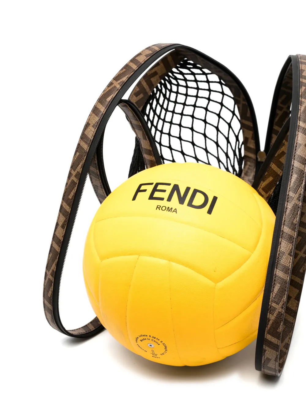 Fendi Kids Bal en tas met logo-print Geel