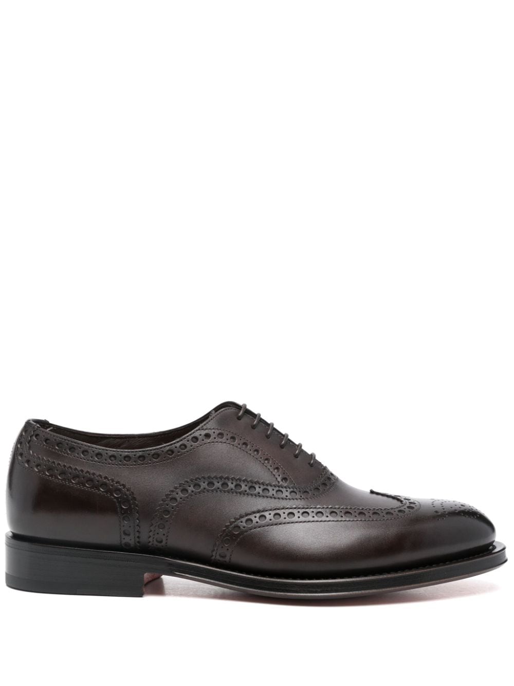 Santoni leather Oxford shoes Brown