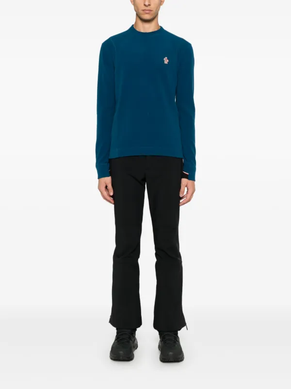 Moncler Grenoble Sweatshirt Mit Logo-Applikation | Blau