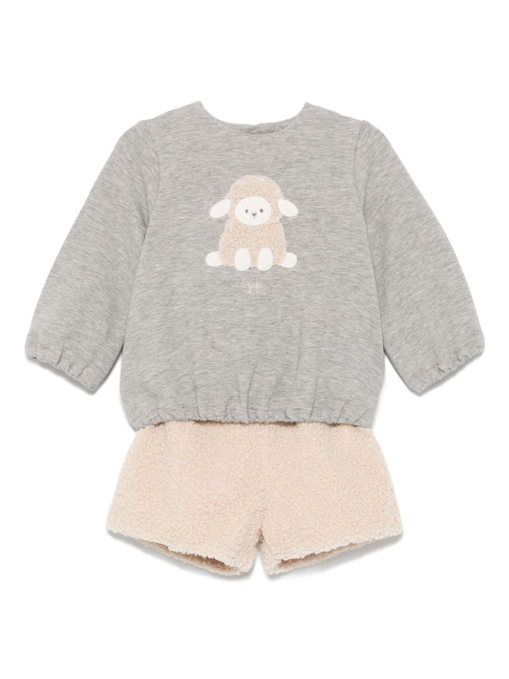 Il Gufo faux-shearling shorts set - Grey