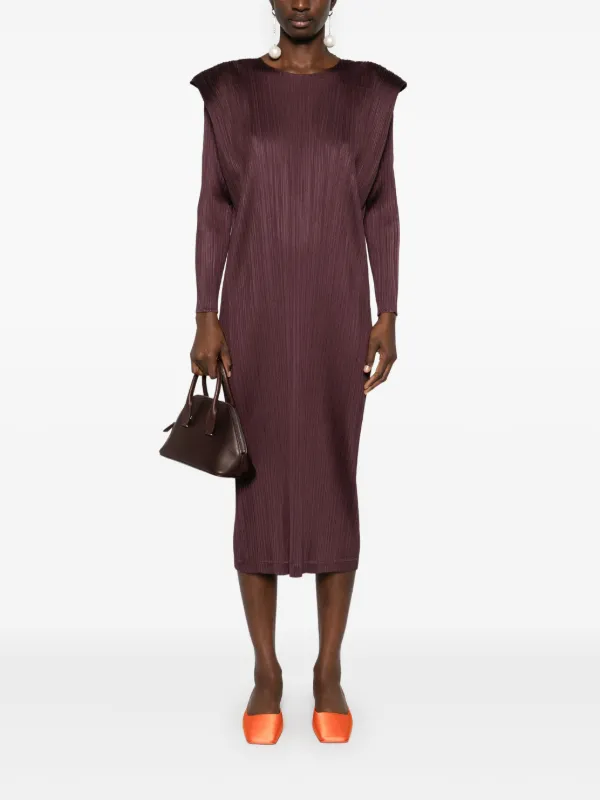 プリーツプリーズ　ミストセプテンバー Pleats Please Issey Miyake September ドレス | ブラウン