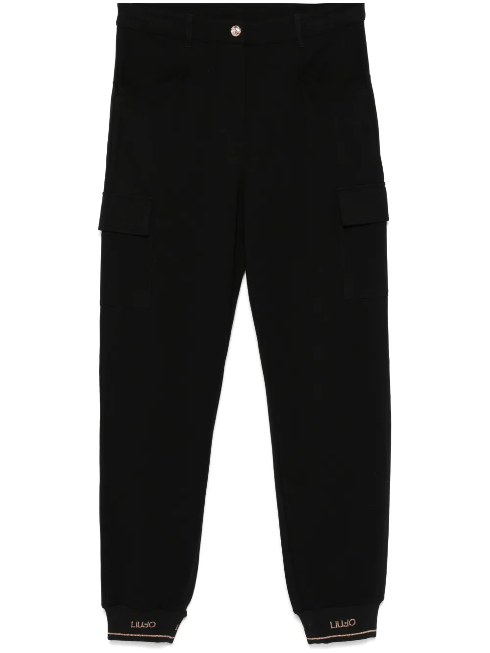 LIU JO Jersey cargo broek Zwart
