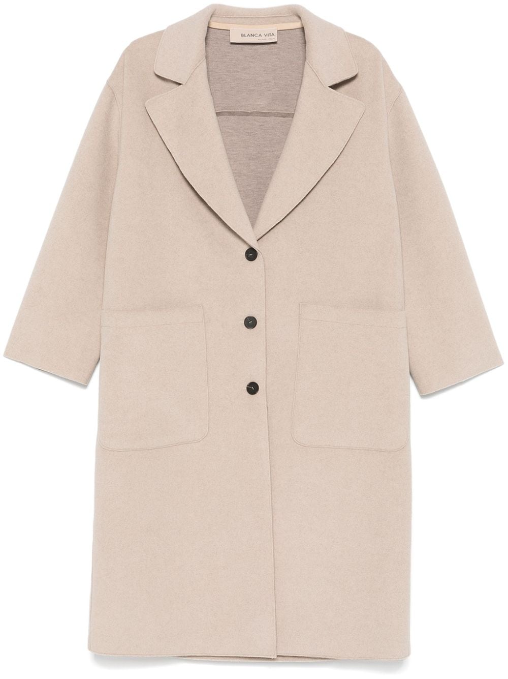 Blanca Vita Felted Coat In Neutrals