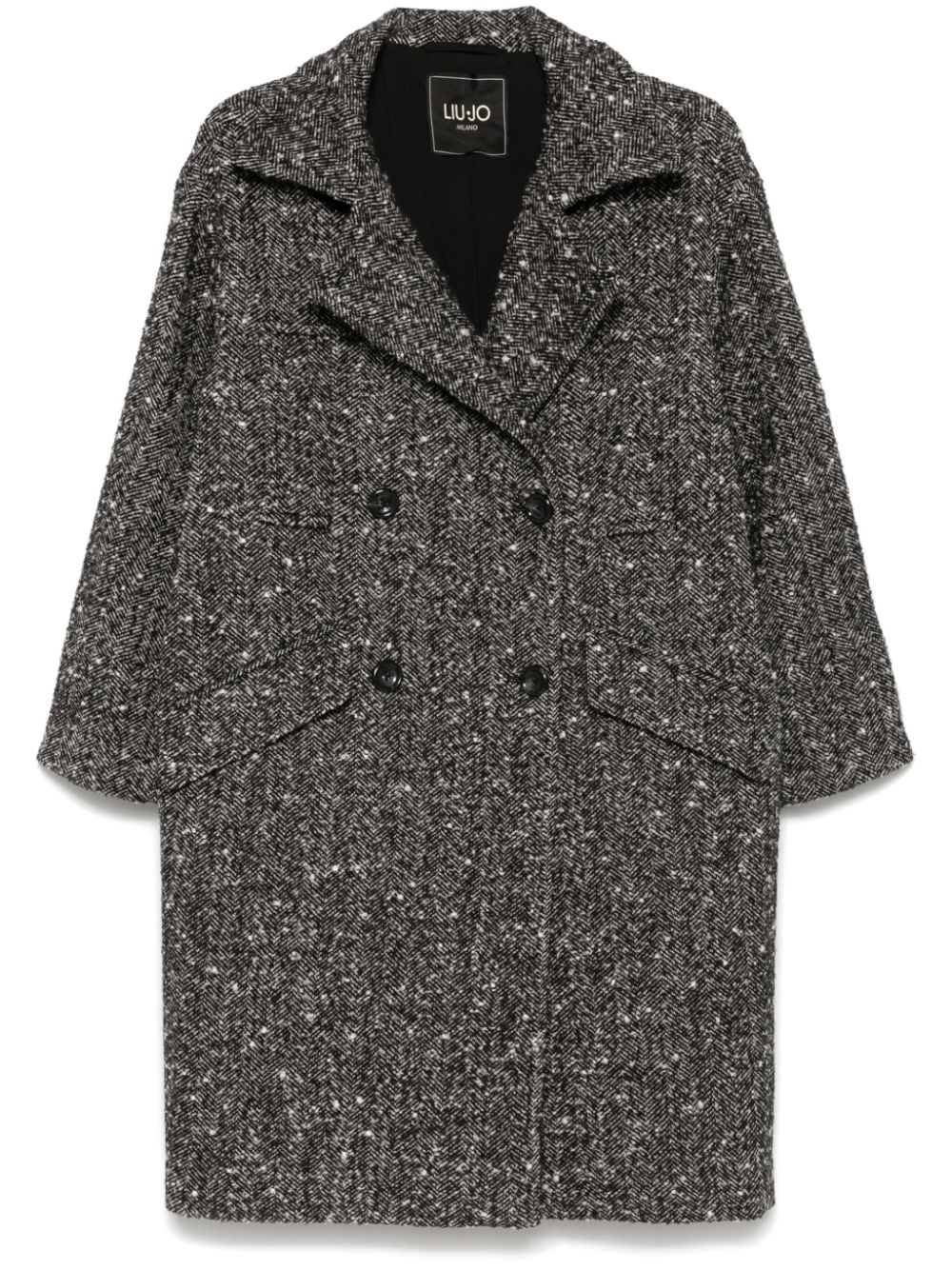 LIU JO herringbone coat - Black