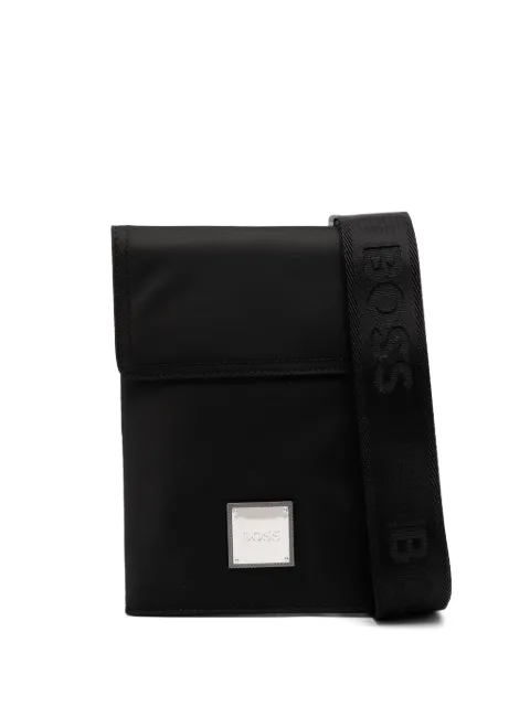 BOSS debossed logo plaque messenger bag