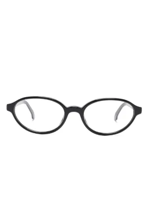 Retrosuperfuture Numero 145 oval-frame Glasses | Black | FARFETCH ID