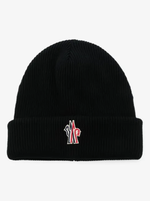 Moncler Grenoble ribbed embroidered-logo beanie hat
