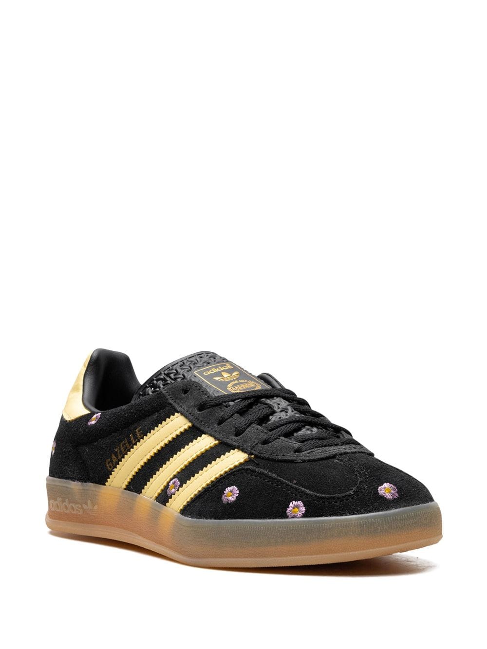 adidas Gazelle Indoor "Core Black/Almost Yellow/Floral" sneakers - Zwart