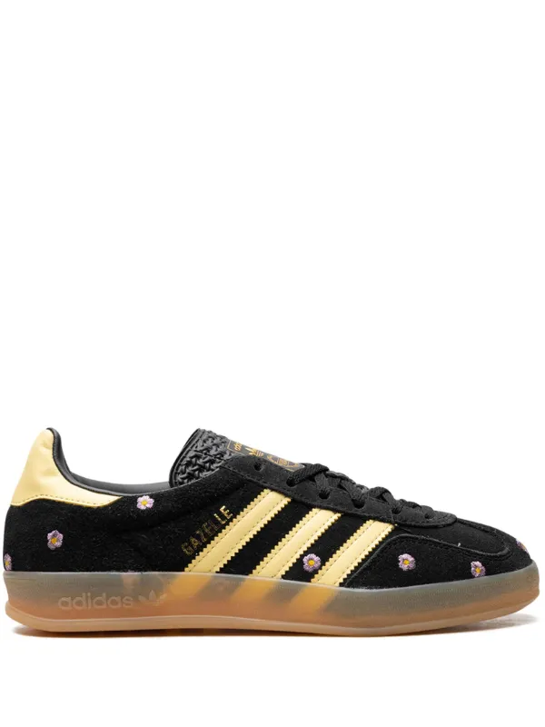 Adidas Gazelle Indoor Core Black Almost Yellow Floral Sneakers Black FARFETCH KW