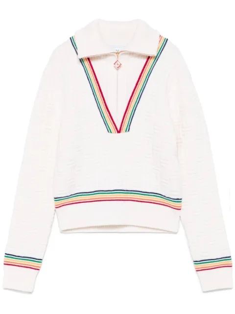 Casablanca Column Stitch sweater