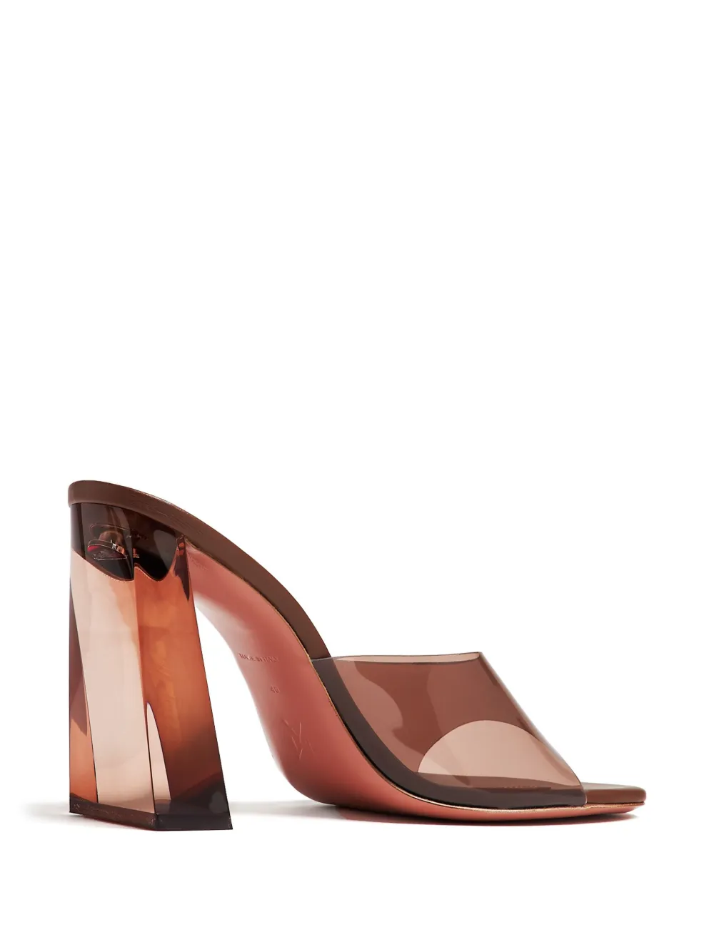 Amina Muaddi 95mm Brigitte mules Brown