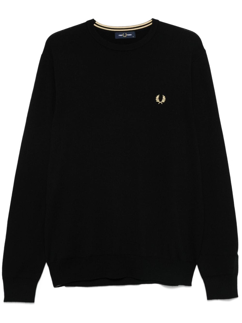 Shop Fred Perry Logo-embroidered Sweater In Black