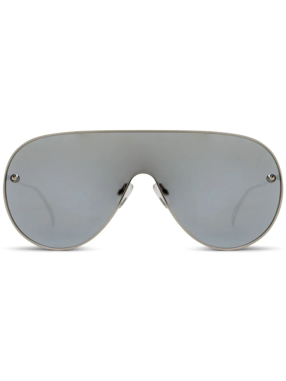 Alexander McQueen Eyewear Zonnebril met oversized montuur Zilver