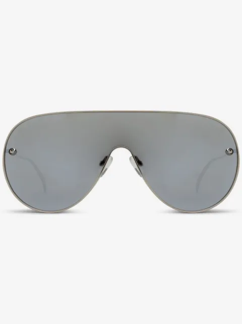 Alexander McQueen Eyewear spike-stud shield-frame sunglasses