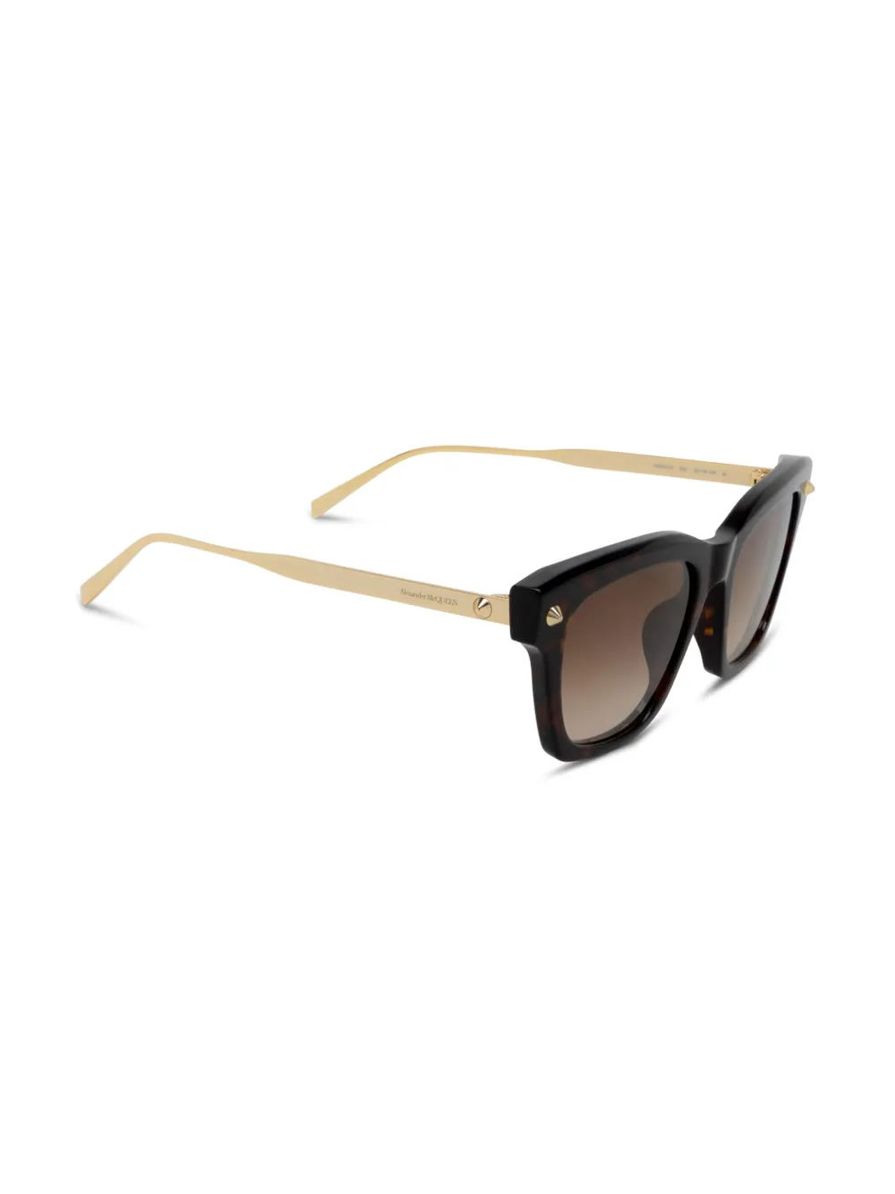 Alexander McQueen Eyewear Zonnebril met vierkant montuur - Bruin