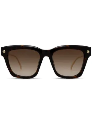 Alexander McQueen Eyewear スクエアフレーム サングラス | ブラック