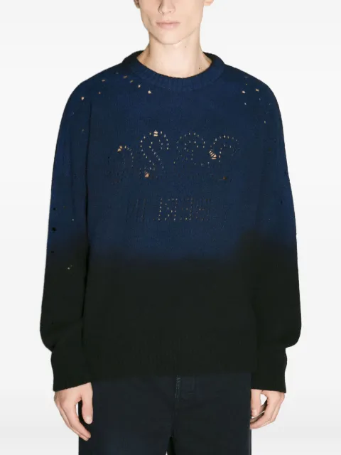 032c dip-dye cut-out sweater