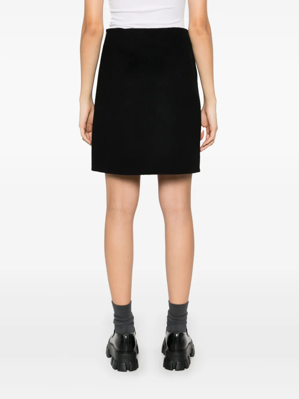 P.A.R.O.S.H. Wollen mini-rok Zwart