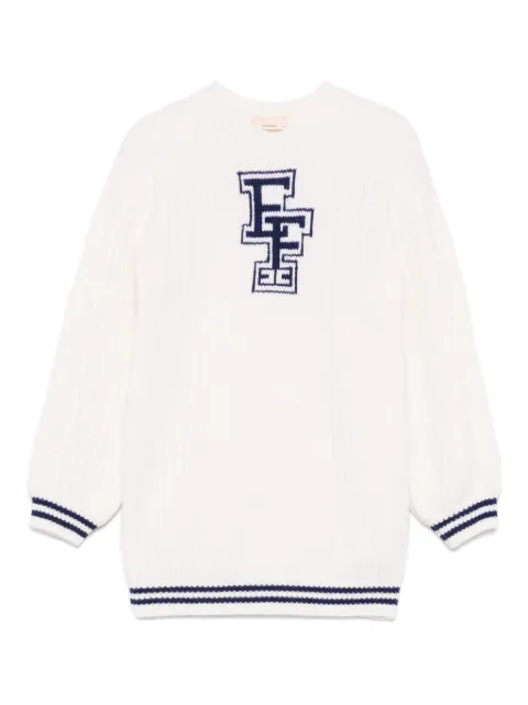 Elisabetta Franchi La Mia Bambina intarsia-logo sweater
