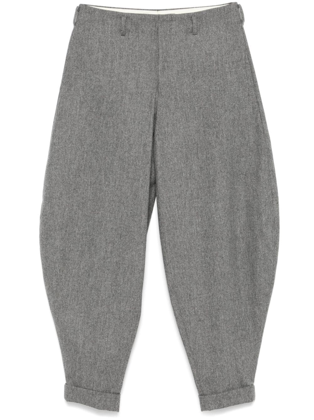 Shop Comme Des Garçons Homme Deux Felted-finish Trousers In Grey