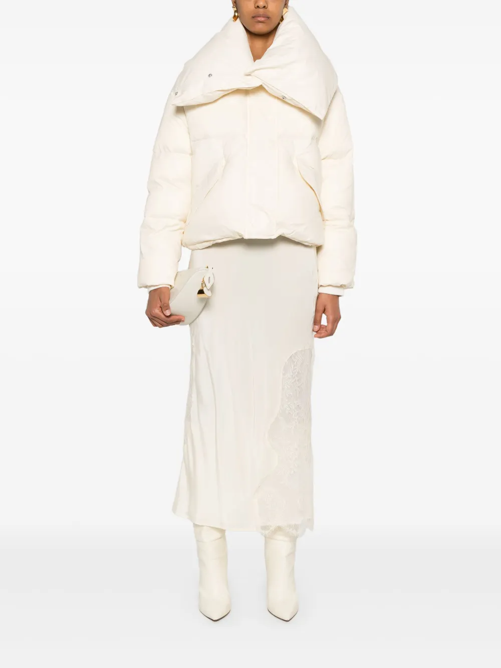 Erika Cavallini Bomberjack met afneembare kraag - Beige