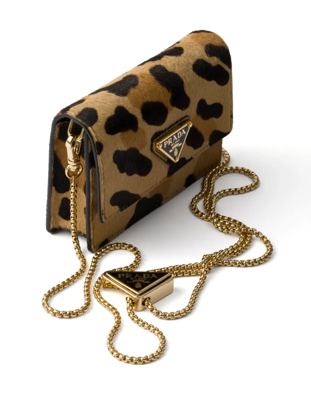 Prada Leren pasjeshouder Bruin