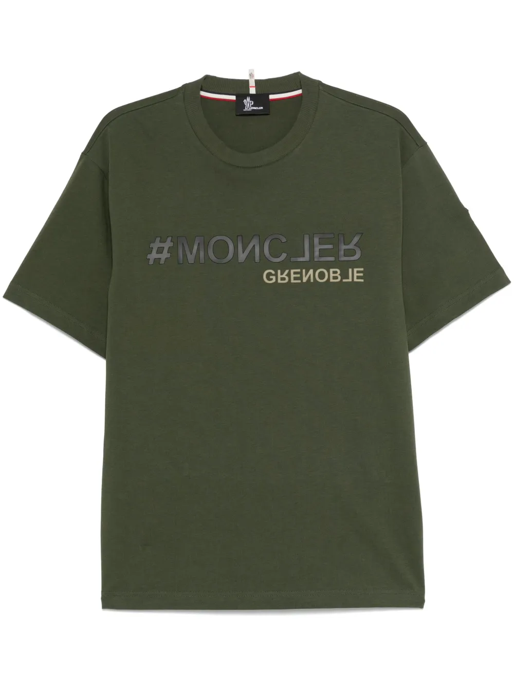 Moncler Grenoble T-shirt met logo Groen