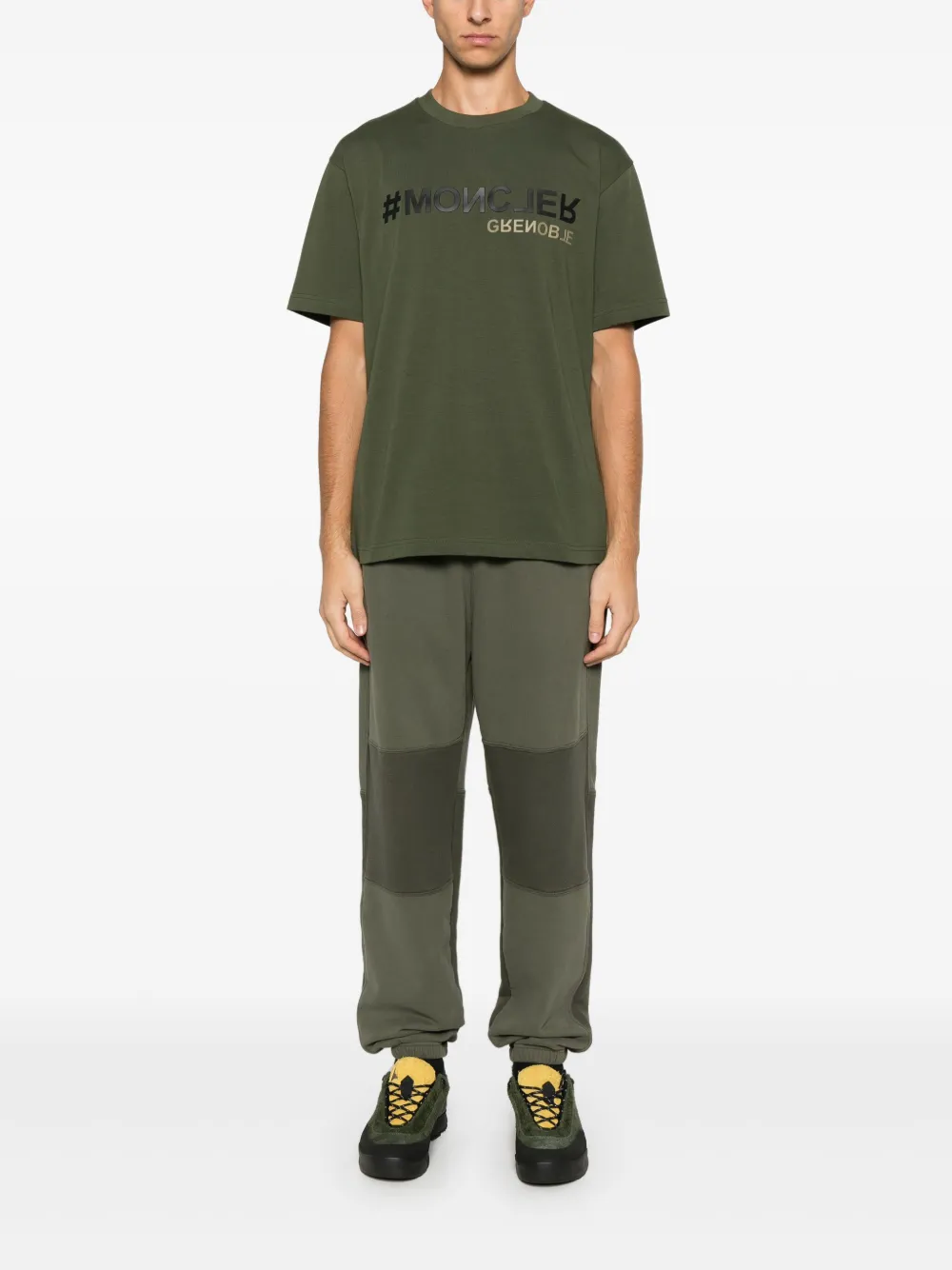 Moncler Grenoble logo T-shirt - Groen