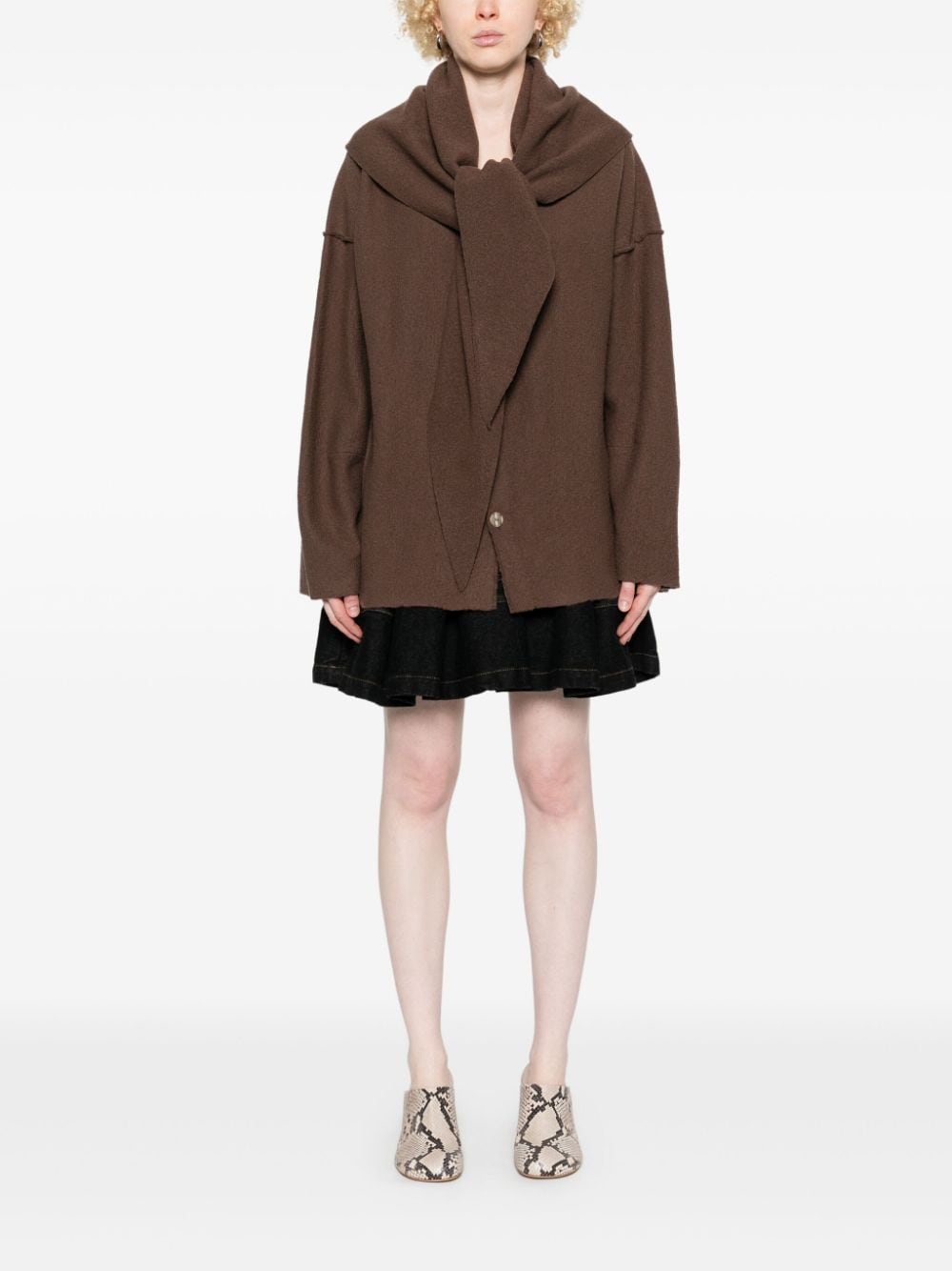 Shop Rus Mantello Jacket In Brown