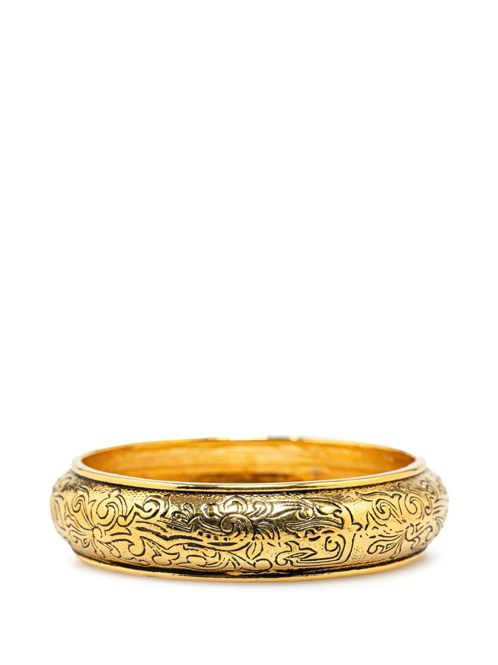 Saint Laurent Pre-Owned 1900s vergulde Floral Arabesques armband - Goud