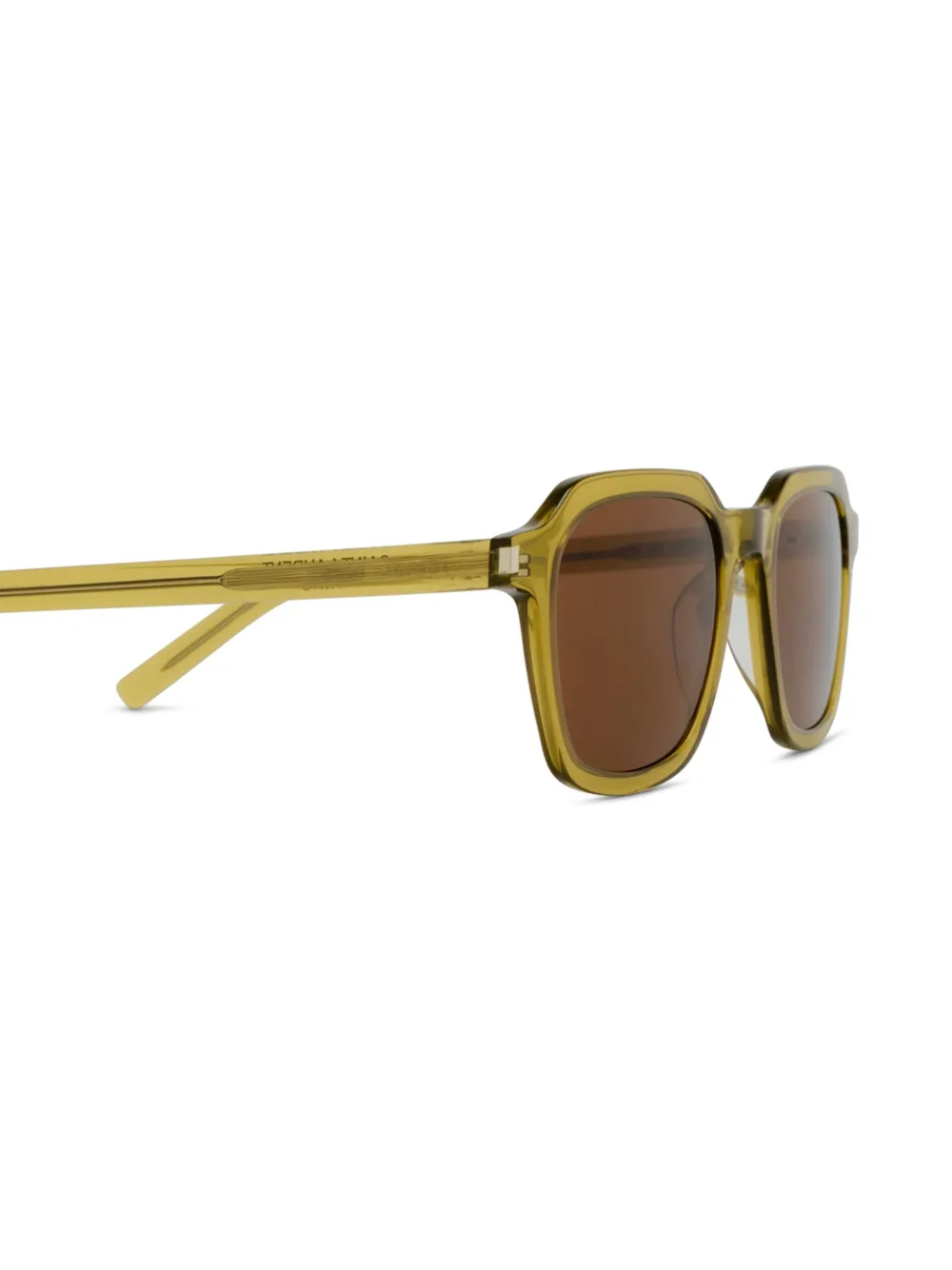 Saint Laurent Eyewear Zonnebril met logoprint Groen